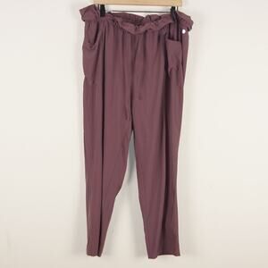 Z By Zella Jetset Ankle Paperbag Waist Purple Pants Womens Sz XL